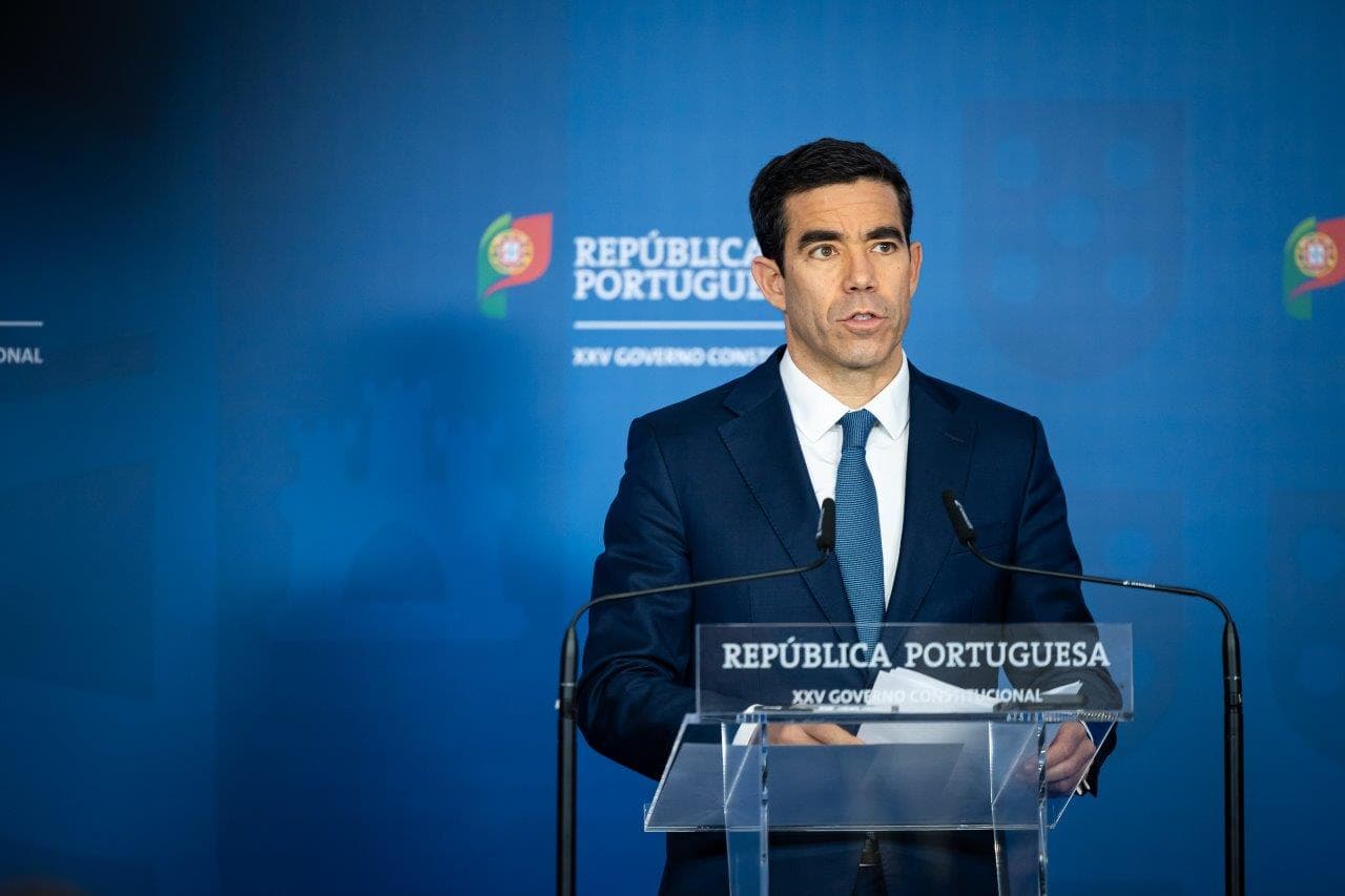 Minister of the Presidency António Leitão Amaro at the Council of Ministers press conference, Lisbon, 19 March 2026 (Mariana Branco)