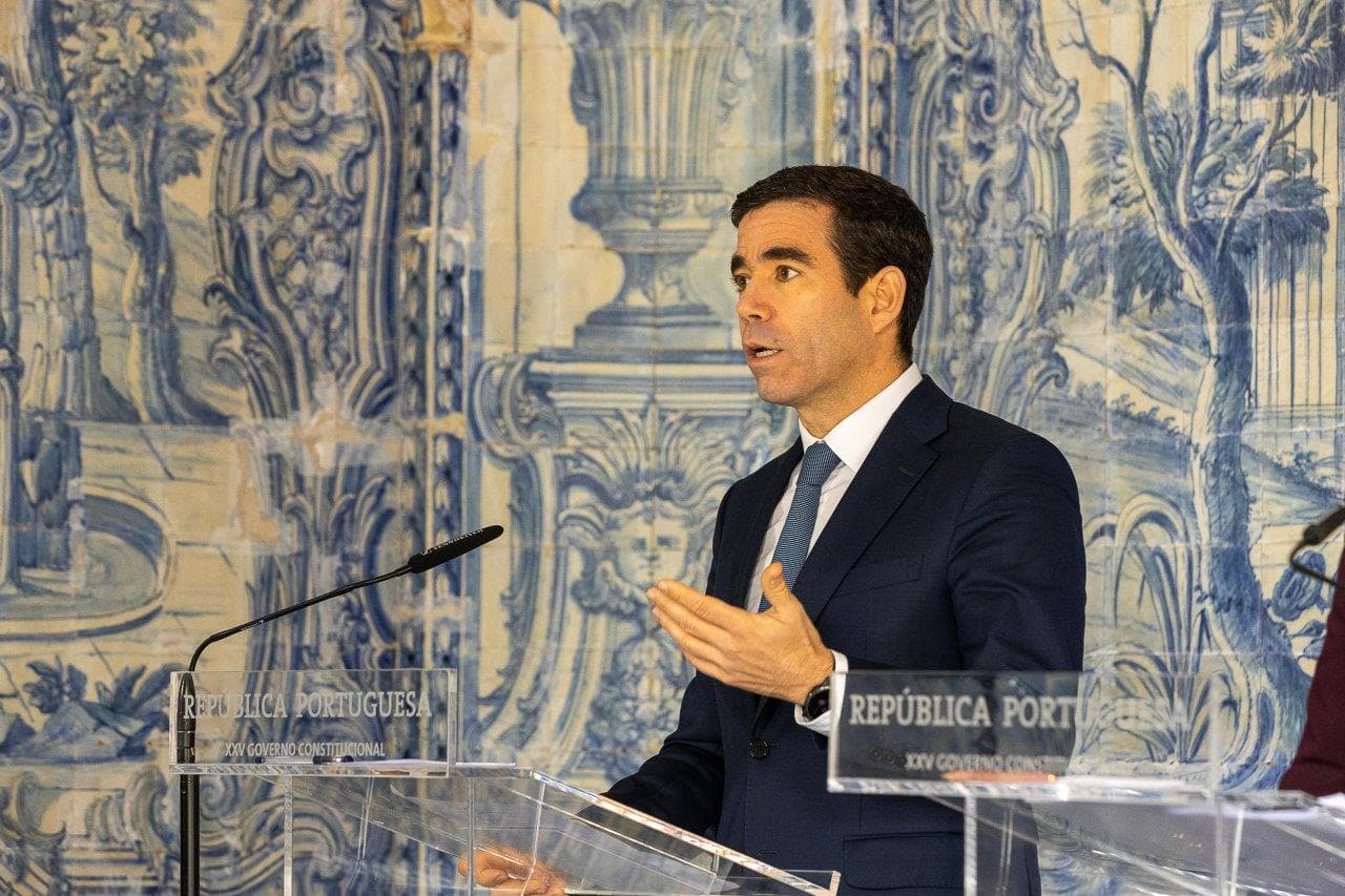 Minister of the Presidency António Leitão Amaro at the Council of Ministers meeting press conference, Sintra, 17 December 2025 (João Bica)