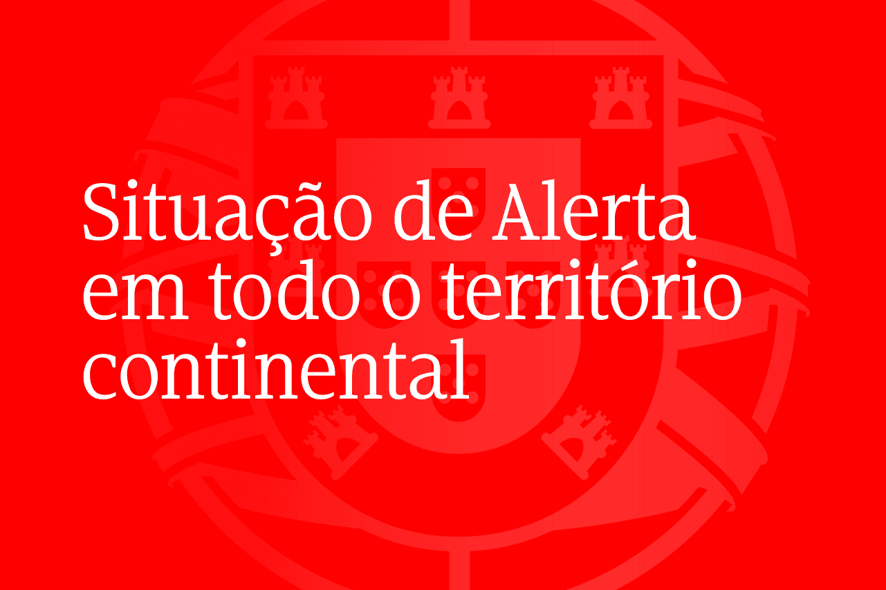 Situação de Alerta em todo o território continental