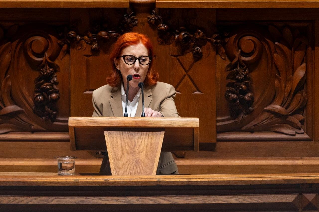 Ministra do Ambiente e Energia, Maria da Graça Carvalho, no debate do Orçamento do Estado para 2026, Assembleia da república, 28 outubro 2026 (Mariana Branco)