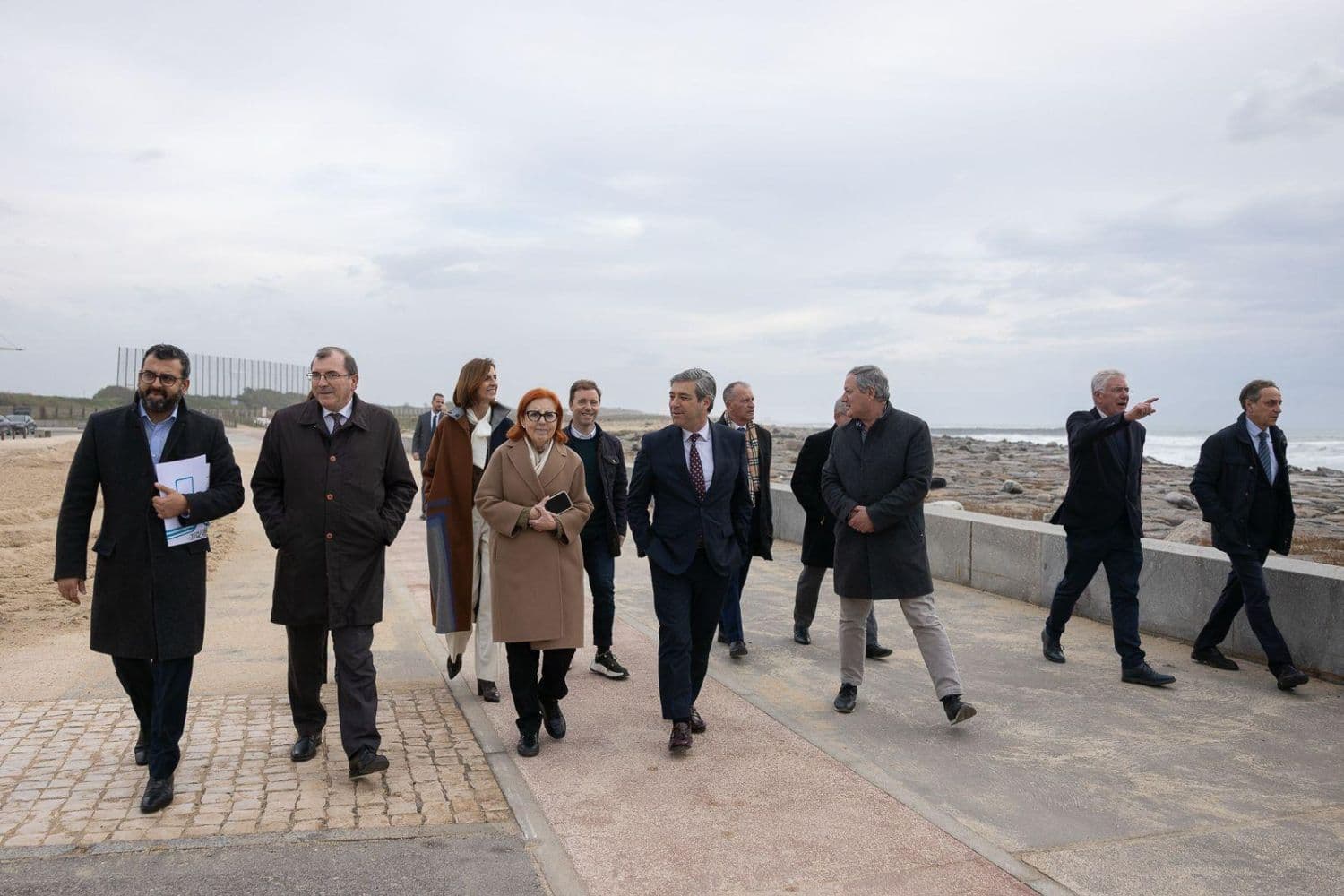 Ministra do Ambiente e Energia, Maria da Graça Carvalho, visita orla costeira, Espinho, 2 de março de 2026 (Sara Matos/MAEN)