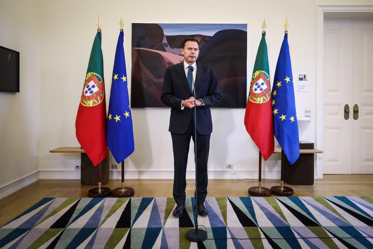 Prime Minister Luís Montenegro makes a statement on TAP’s privatisation, Lisbon, 10 July 2025 (Rodrigo Antunes/Lusa)
