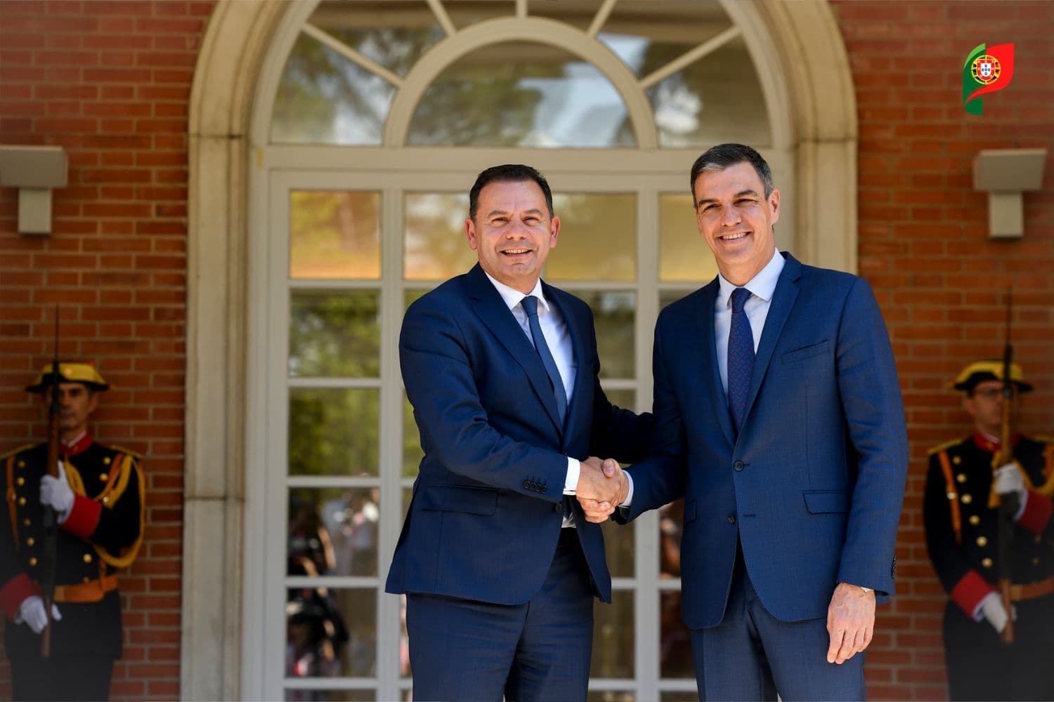 Primeiro-Ministro, Luís Montenegro, e Pedro Sánchez, Presidente do Governo espanhol, Palácio da Moncloa, Espanha, 15 abril 2025 (Gonçalo Borges Dias / GPM)