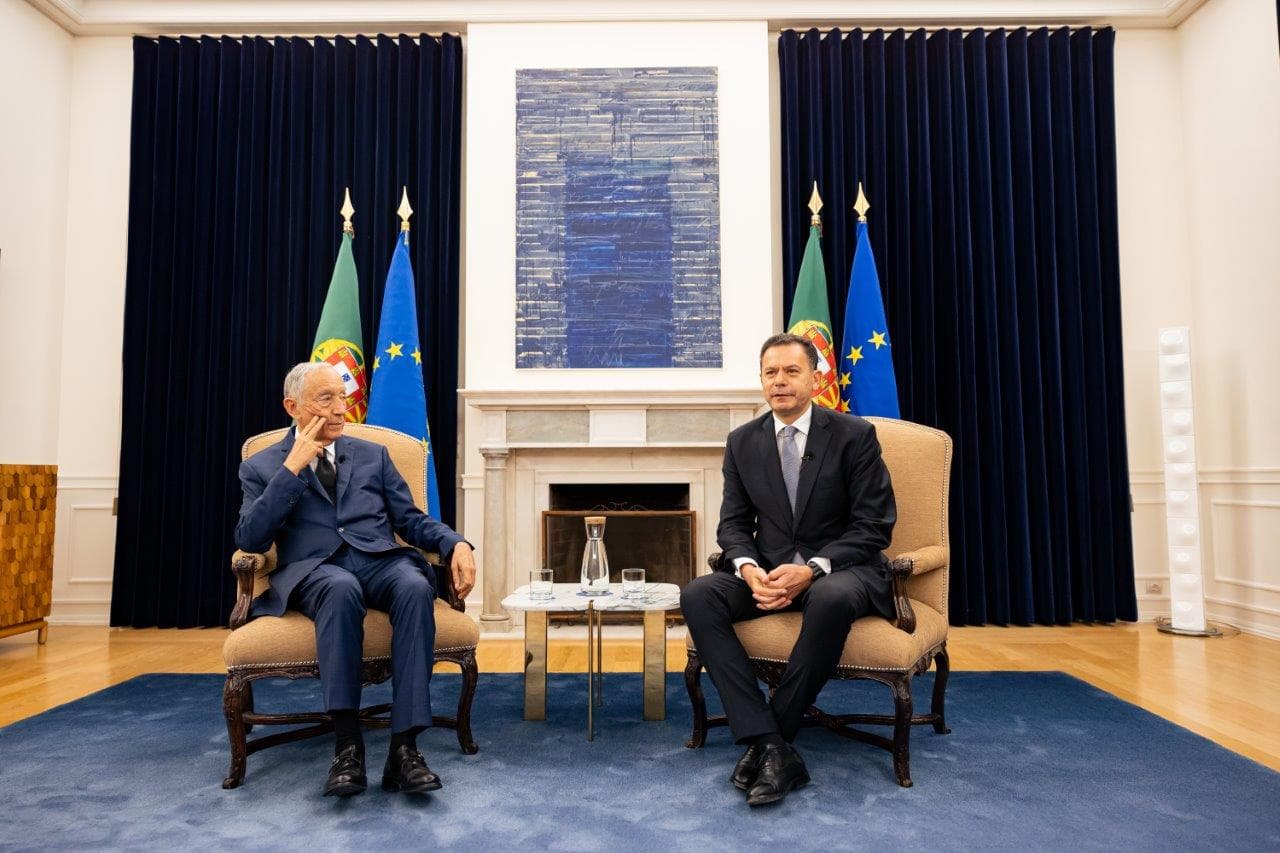 Primeiro-Ministro Luís Montenegro e Presidente da República Marcelo Rebelo de Sousa fazem declaração no final do Conselho de Ministros, Lisboa, 5 março 2026 (Mariana Branco)
