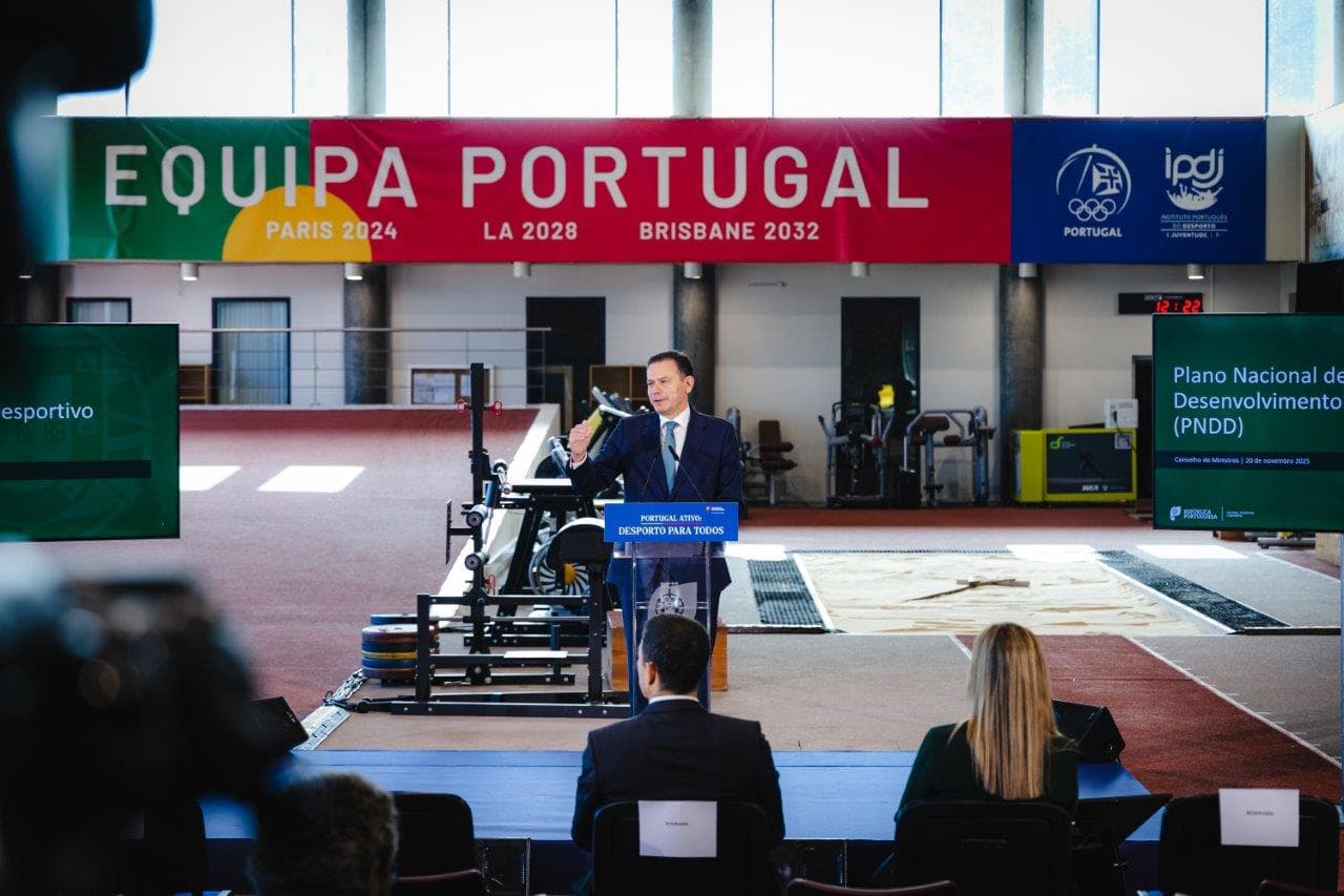 Primeiro-Ministro Luís Montenegro, apresenta o Plano Nacional de Desenvolvimento Desportivo, Oeiras, 20 novembro 2025 (Mariana Branco)