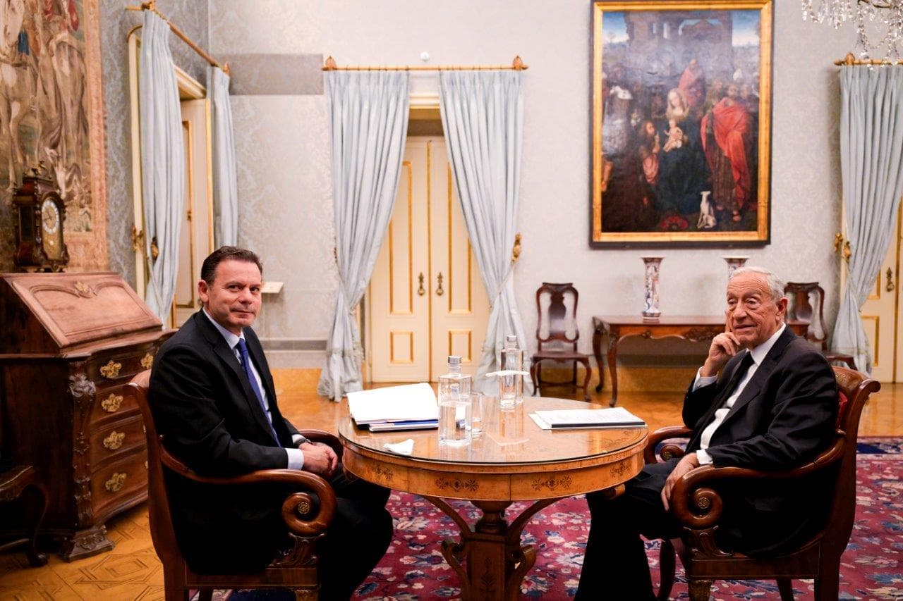 Primeiro-Ministro Luís Montenegro e Presidente da República, Marcelo Rebelo de Sousa, na reunião semanal, Lisboa, 3 fevereiro 2026 (Gonçalo Borges Dias/GPM)