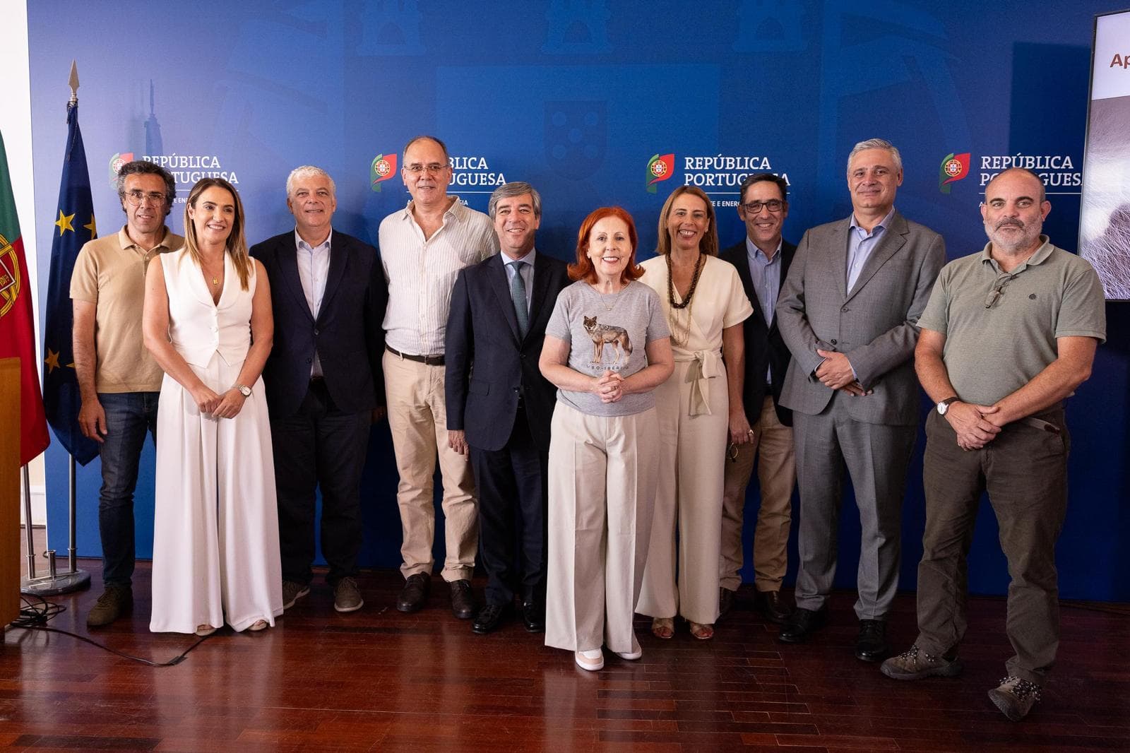 Ministra do Ambiente e Energia, Graça Carvalho, com os intervenientes no programa Alcateia 2025-2035, Lisboa, 7 julho 2025