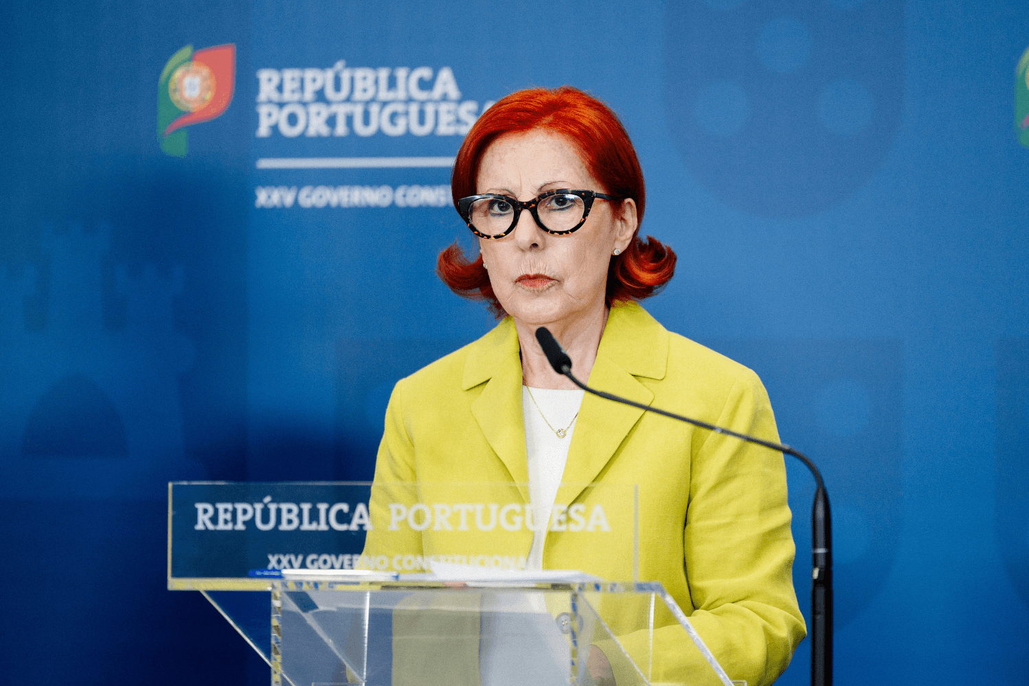 Ministra do Ambiente e Energia, Maria da Graça Carvalho, no esclarecimento sobre as reservas estratégicas nacionais de petróleo e produtos petrolíferos, Lisboa, 24 de setembro de 2026 (Mariana Lima/SGGov)
