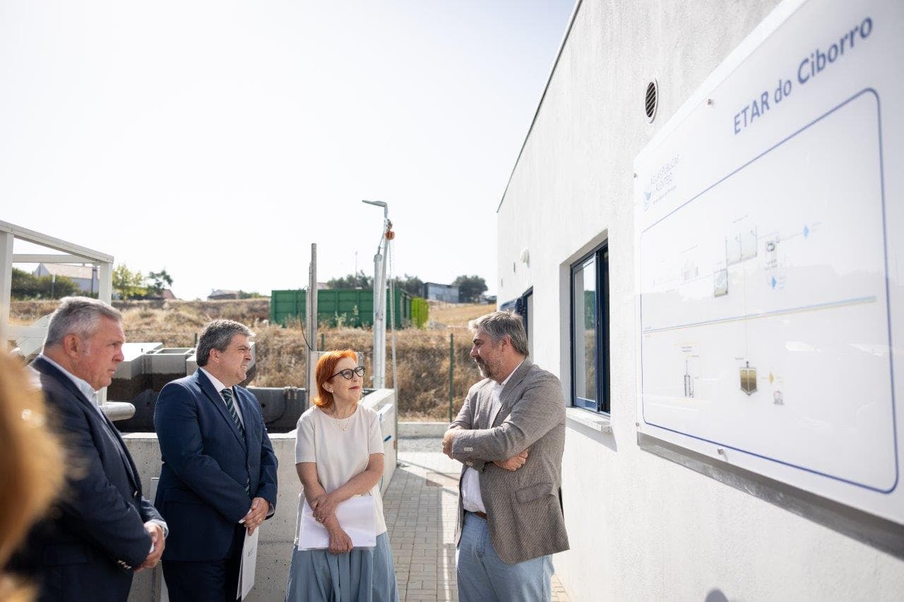 Ministra do Ambiente e Energia, Maria da Graça Carvalho, na inauguração da nova ETAR do Ciborro, Montemor-o-Novo, 7 de julho de 2026 (Sara Matos)