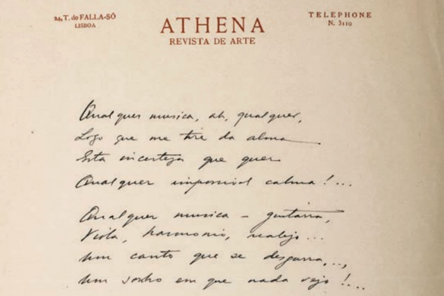 Estado adquire manuscritos de Fernando Pessoa e outros autores (MCJD)