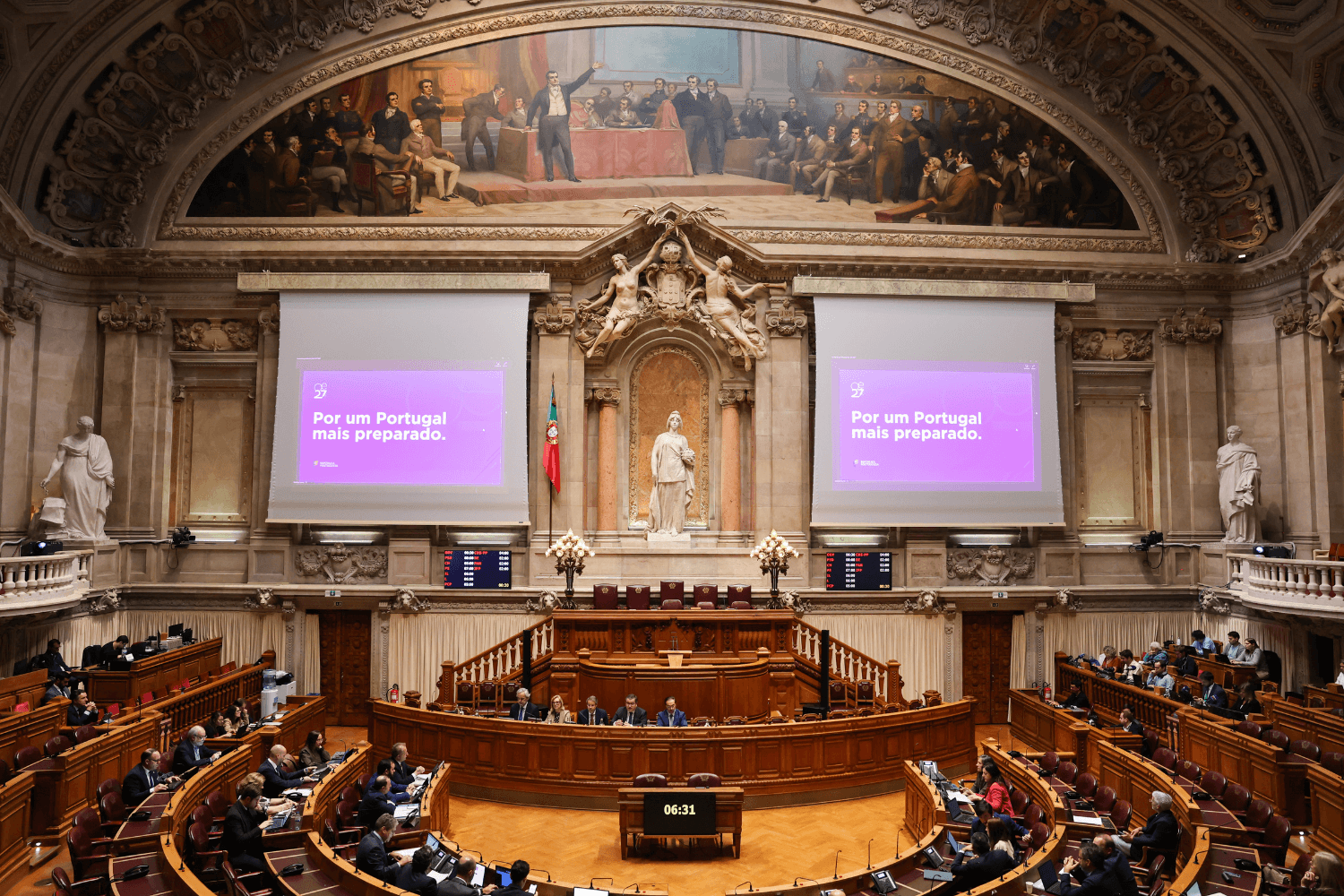 Ministro de Estado e das Finanças, Joaquim Miranda Sarmento, na audição na Comissão de Orçamento, Finanças e Administração Pública, Lisboa, 23 de outubro de 2026 (João Barata/SGGov)