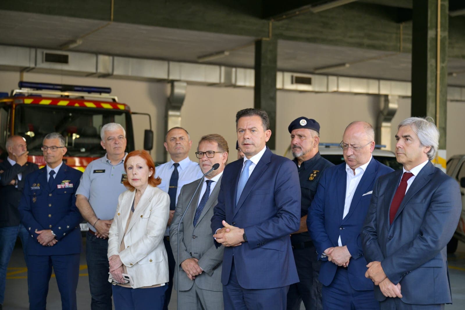 Primeiro-Ministro, Luís Montenegro, na visita ao Comando Integrado de Prevenção e Operações, Leiria, 28 maio 2026 (Gonçalo Borges Dias/GPM)