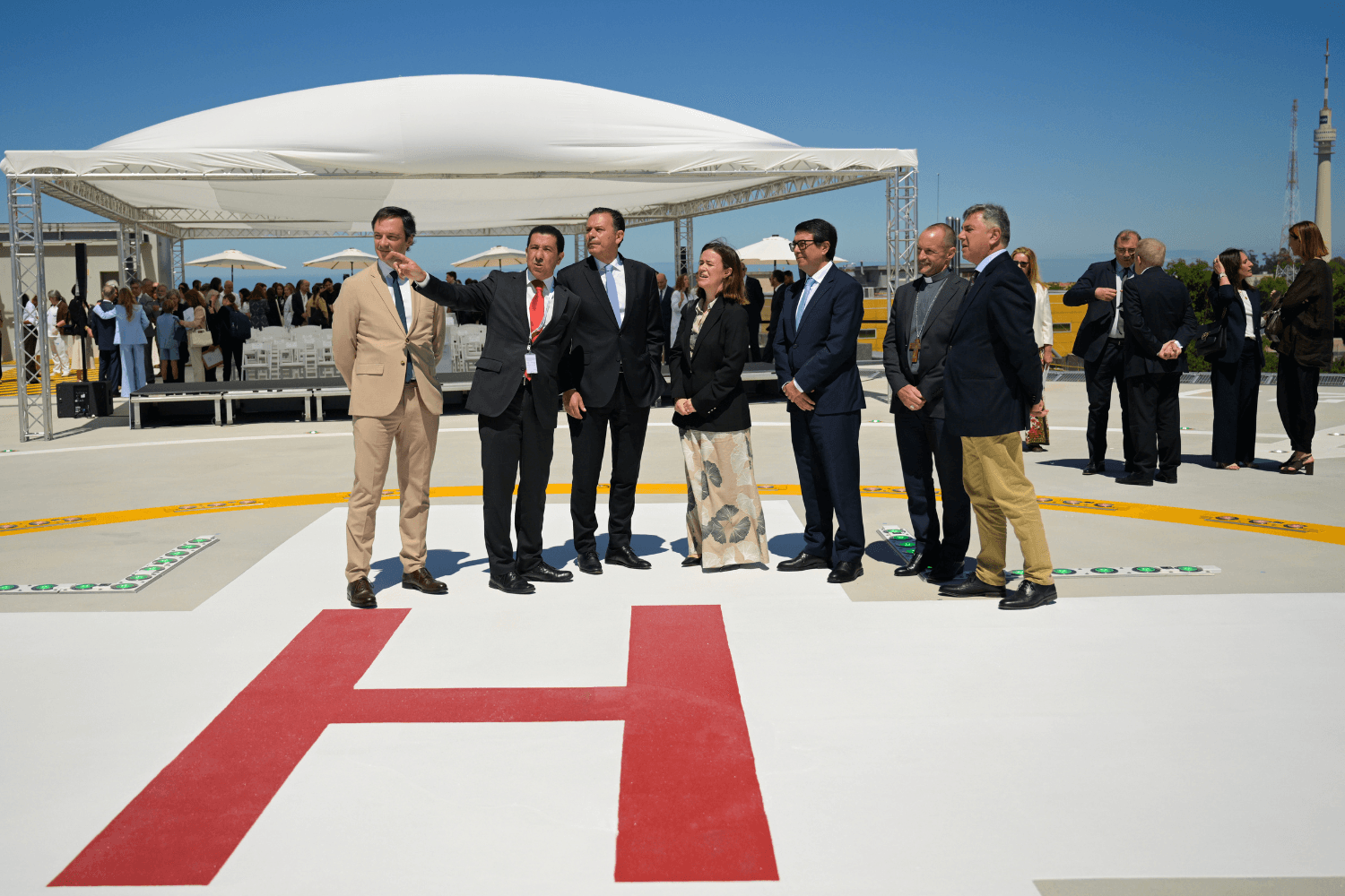 Primeiro-Ministro, Luís Montenegro na inauguração do novo heliporto e da nova ressonância magnética cardíaca da Unidade Local de Saúde de Gaia e Espinho, Espinho, 8 de junho de 2026 (Gonçalo Borges Dias/GPM)