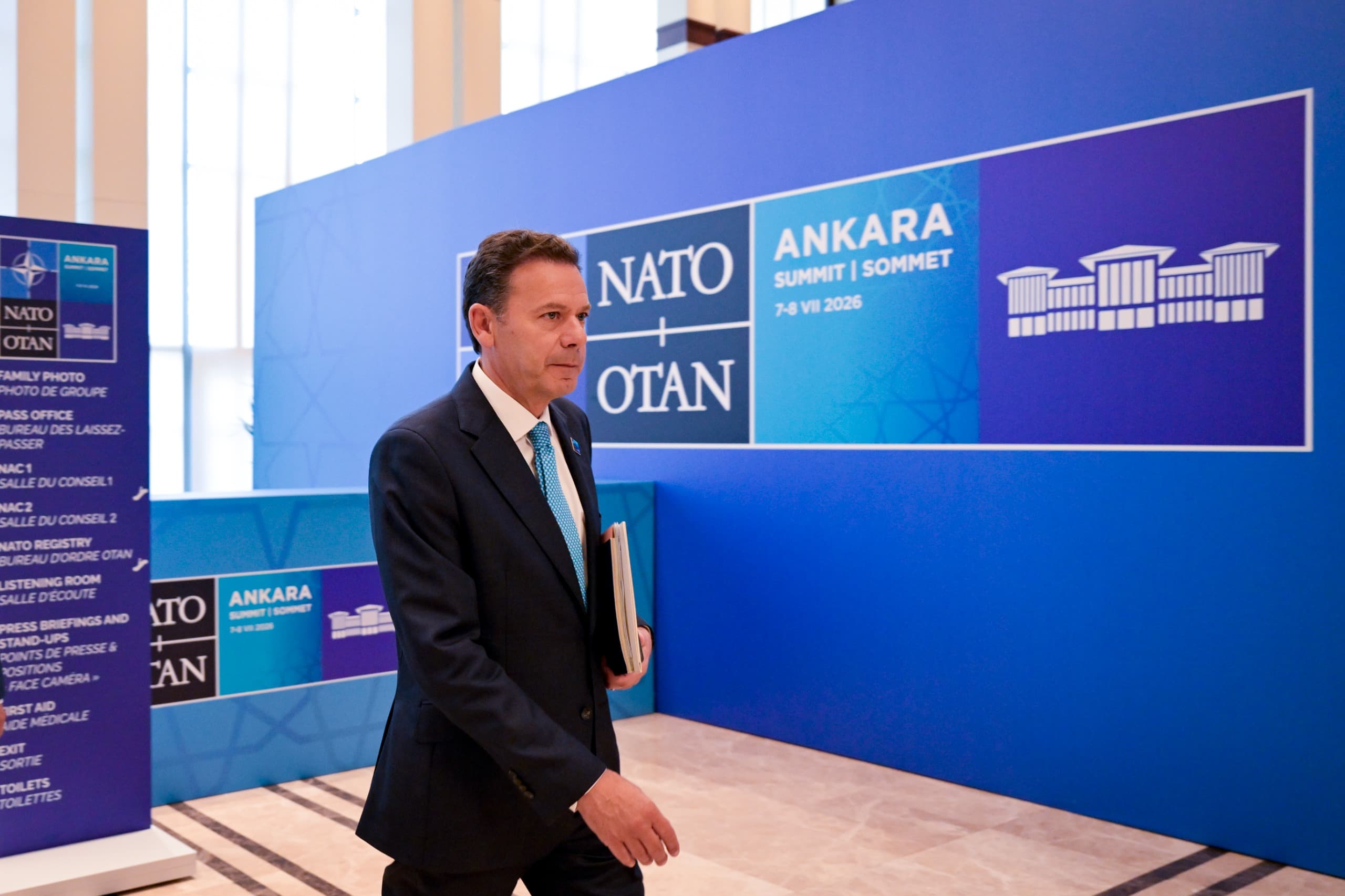 Primeiro-Ministro, Luís Montenegro, na Cimeira da NATO, Ancara, Turquia, 8 julho 2026 (Gonçalo Borges Dias/ GPM)
