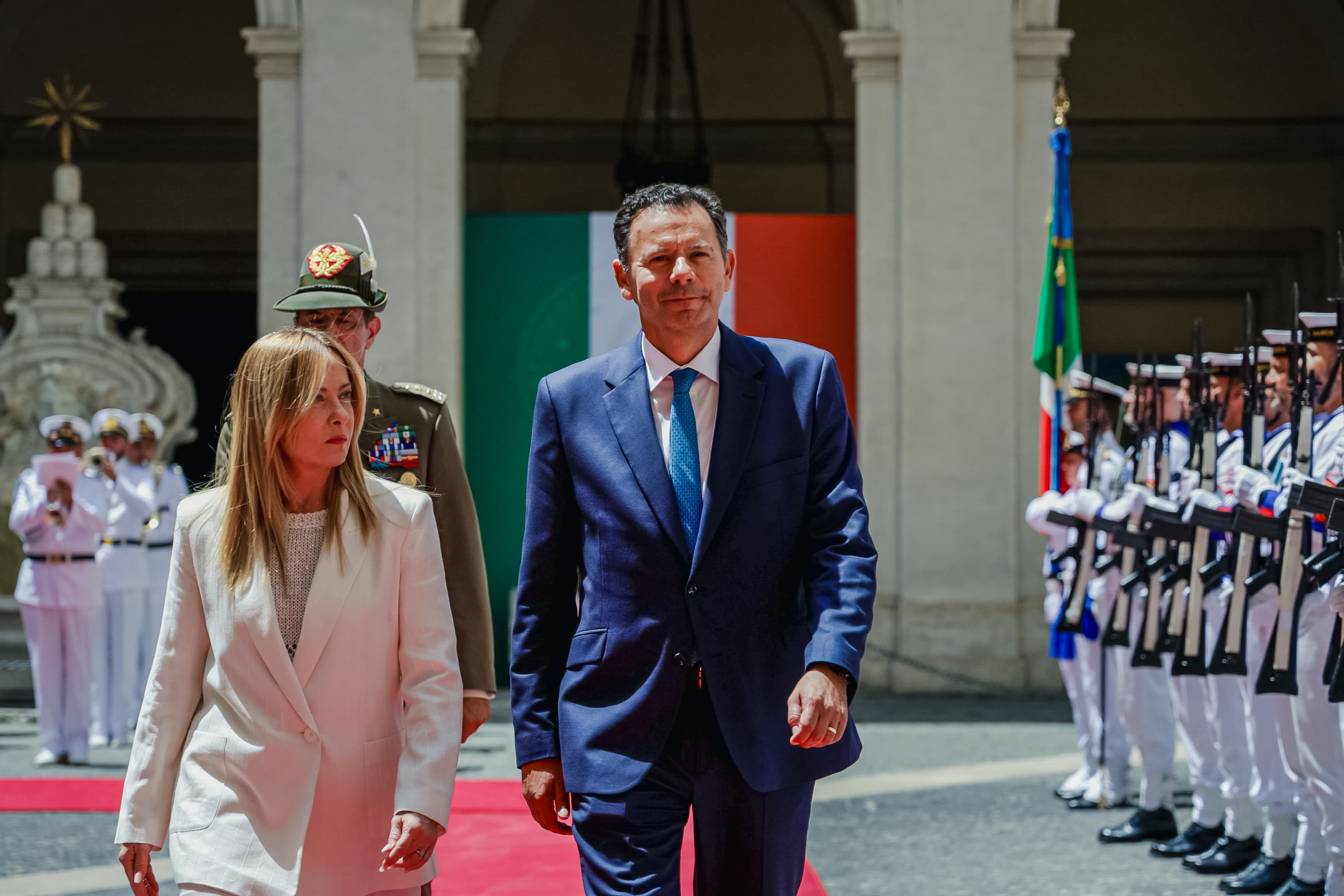 Primeiro-Ministro, Luís Montenegro, em deslocação oficial a Itália, onde foi recebido pela Primeira-Ministra, Giorgia Meloni, 20 julho 2026 (SGGov/ André Crispim)