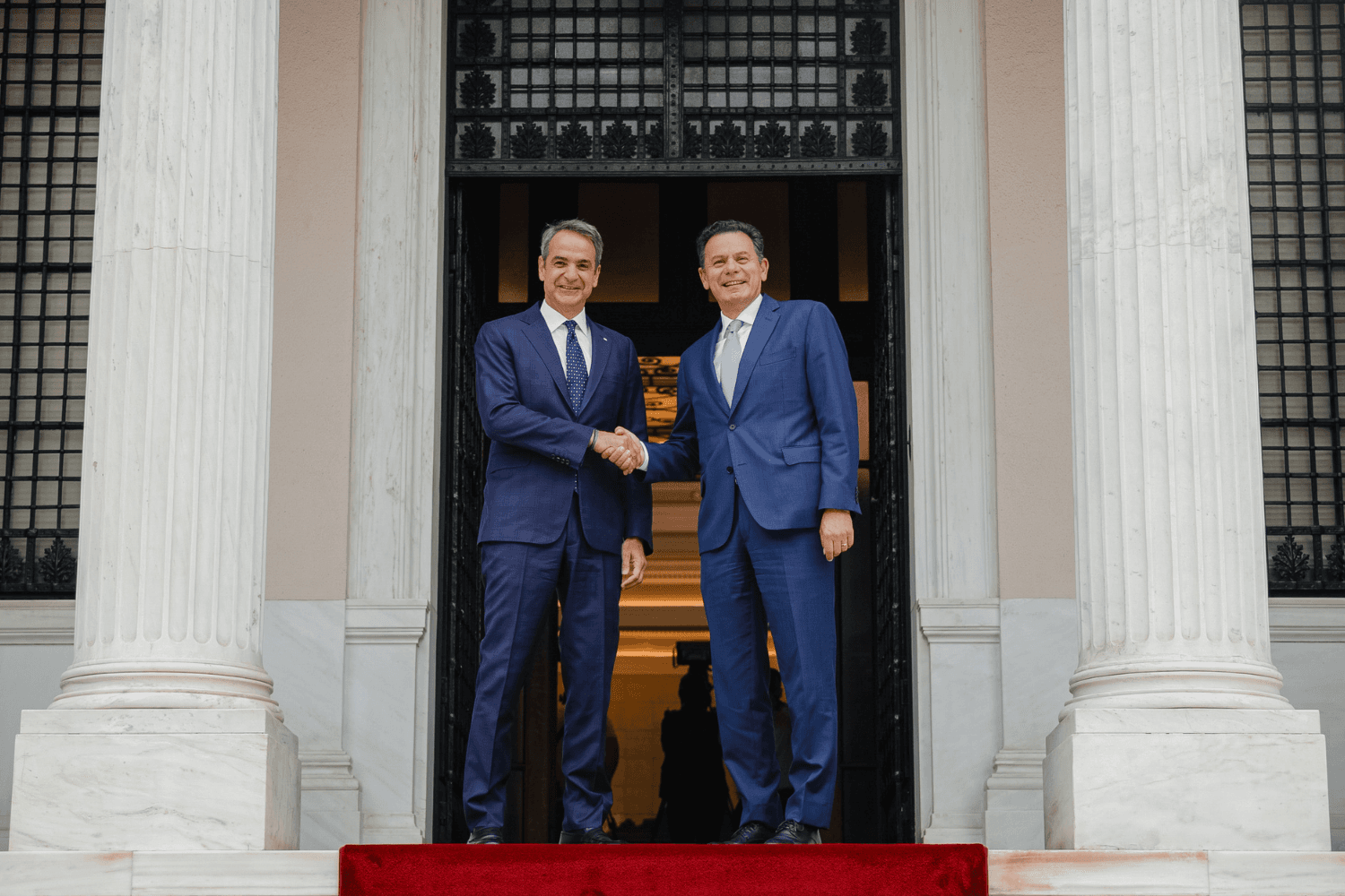 Primeiro-Ministro, Luís Montenegro, em deslocação oficial a Grécia, onde foi recebido pelo Primeiro-Ministro, Kyriákos Mitsotákis, 22 julho 2026 (André Crispim/SGGov)
