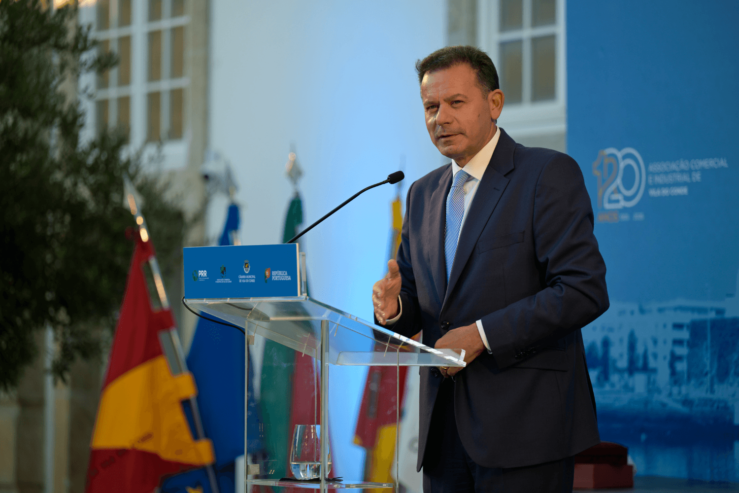 Primeiro-Ministro Luís Montenegro, na comemoração dos 120 anos da Associação Comercial e Industrial de Vila do Conde, 31 de julho de 2026 (Gonçalo Borges Dias)