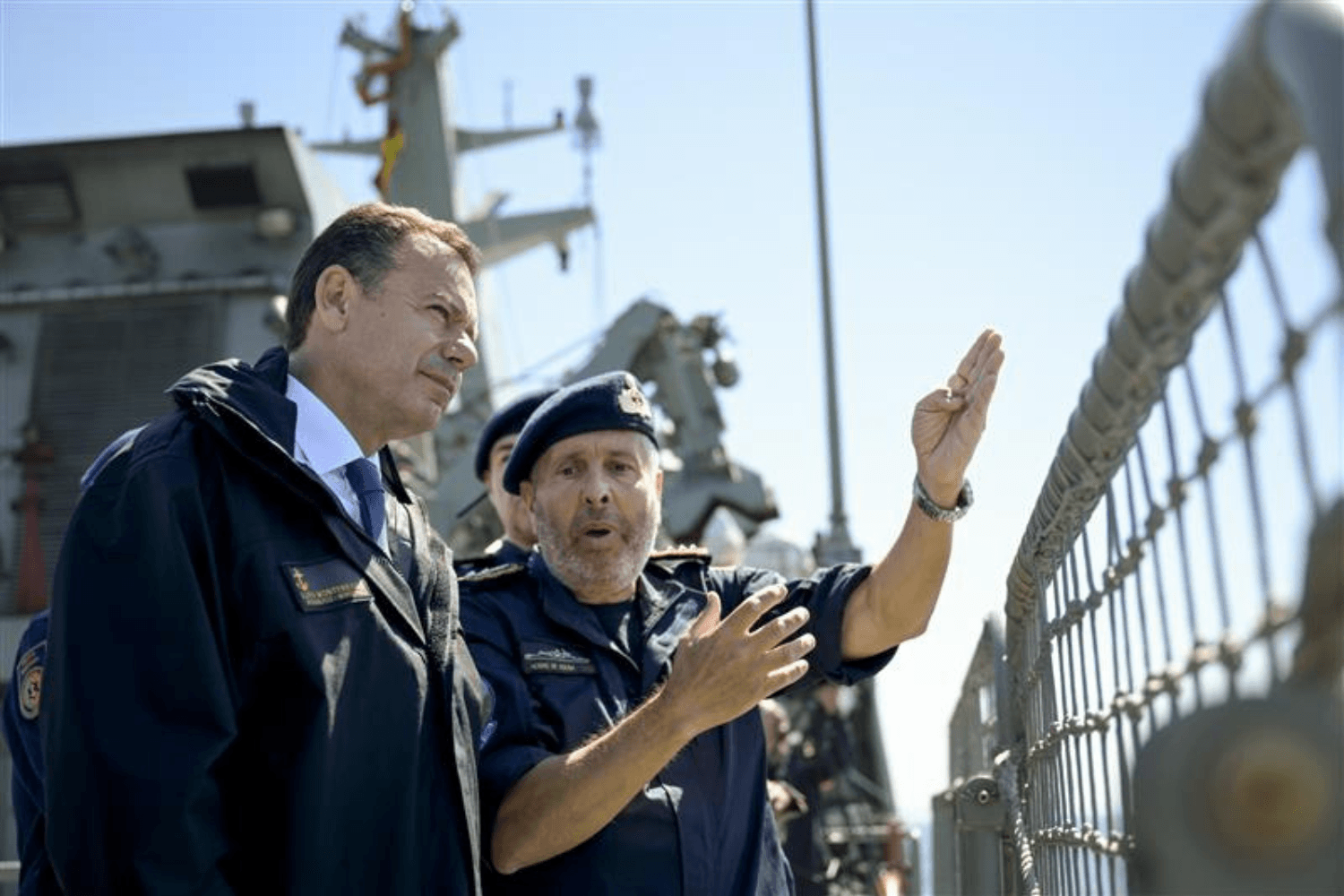 Primeiro-Ministro, Luís Montenegro, acompanhou uma missão de patrulha do navio NRP Setúbal, Cascais, 12 de agosto 2026 (Gonçalo Borges Dias)