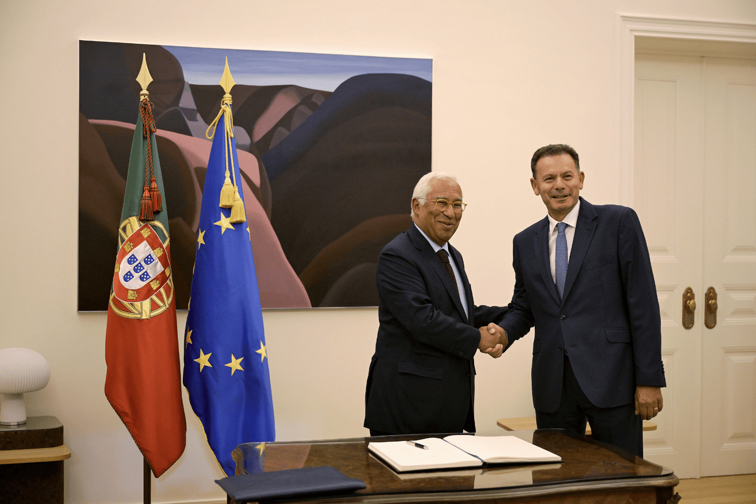 Primeiro-Ministro, Luís Montenegro, recebe Presidente do Conselho Europeu, António Costa. Lisboa, 10 de setembro de 2026. (Gonçalo Borges Dias)