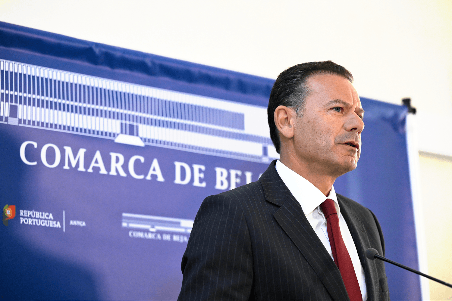 Primeiro-Ministro, Luís Montenegro, na inauguração do Palácio da Justiça de Beja. (Gonçalo Borges Dias)