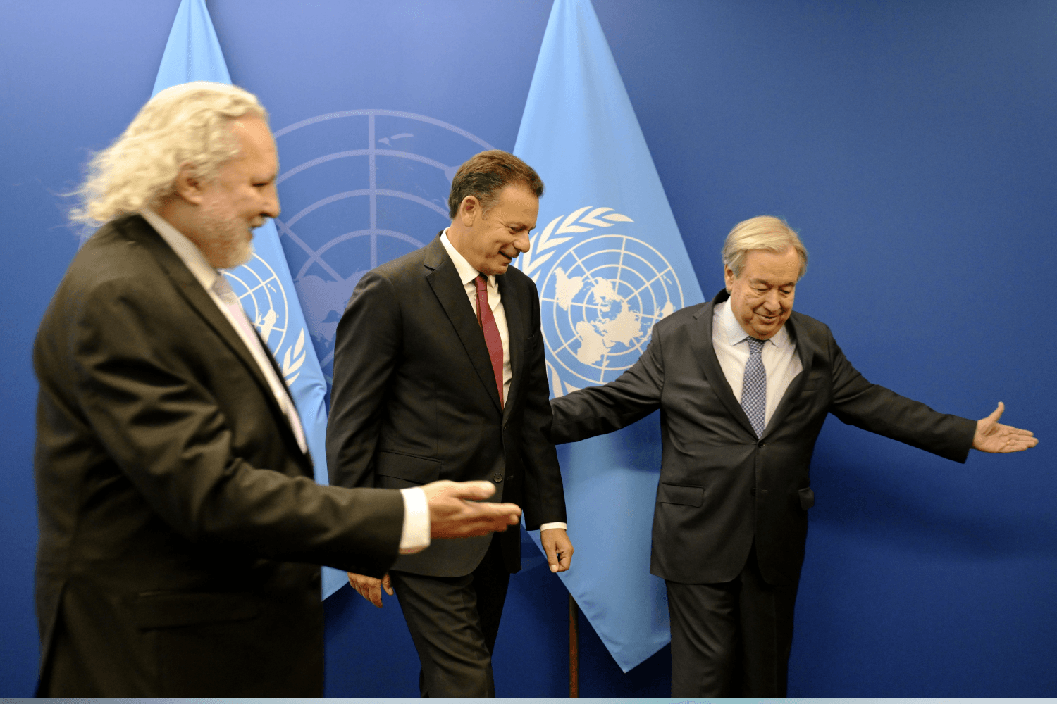Primeiro-Ministro, Luís Montenegro, no encontro com o secretário-geral das Nações Unidas, António Guterres, à margem da a 81.ª sessão da Assembleia Geral das Nações Unidas. Nova Iorque, dia 23 de setembro de 2026 (Gonçalo Borges Dias)