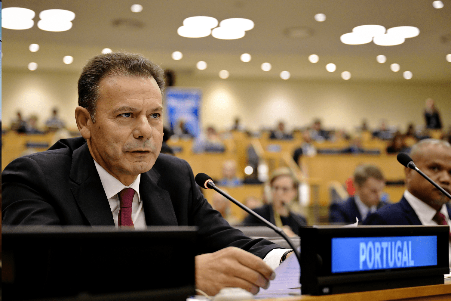 O Primeiro-Ministro, Luís Montenegro, na reunião da Aliança Internacional OceanEye: Juntos Mais Fortes pela Observação Oceânica. Nova Iorque, dia 23 de setembro de 2026 (Gonçalo Borges Dias)