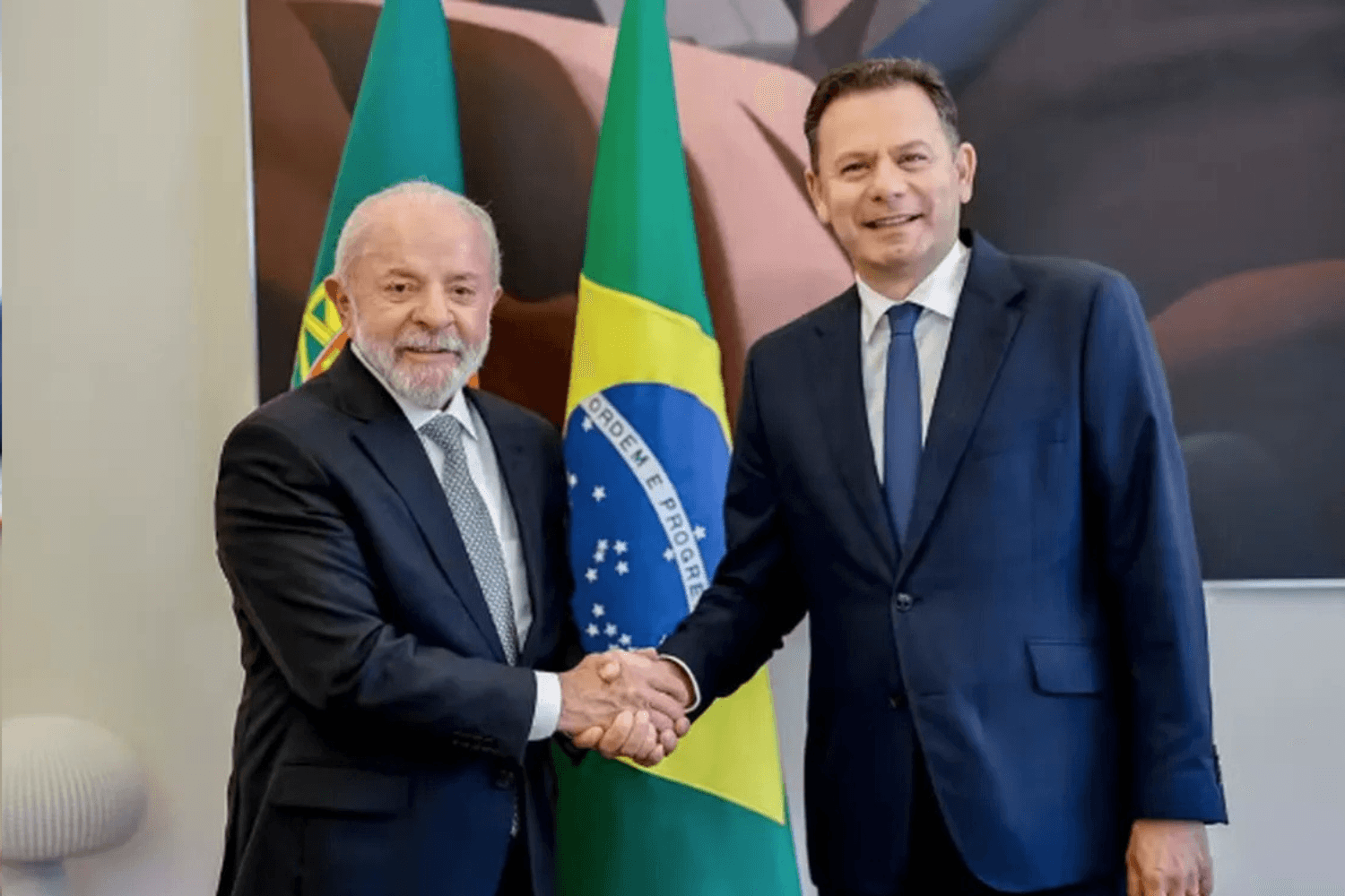 Primeiro-Ministro, Luís Montenegro, com Lula da Silva, Presidente do Brasil, na visita oficial a Portugal em 21 de abril de 2026 (Ricardo Stuckert/PR)
