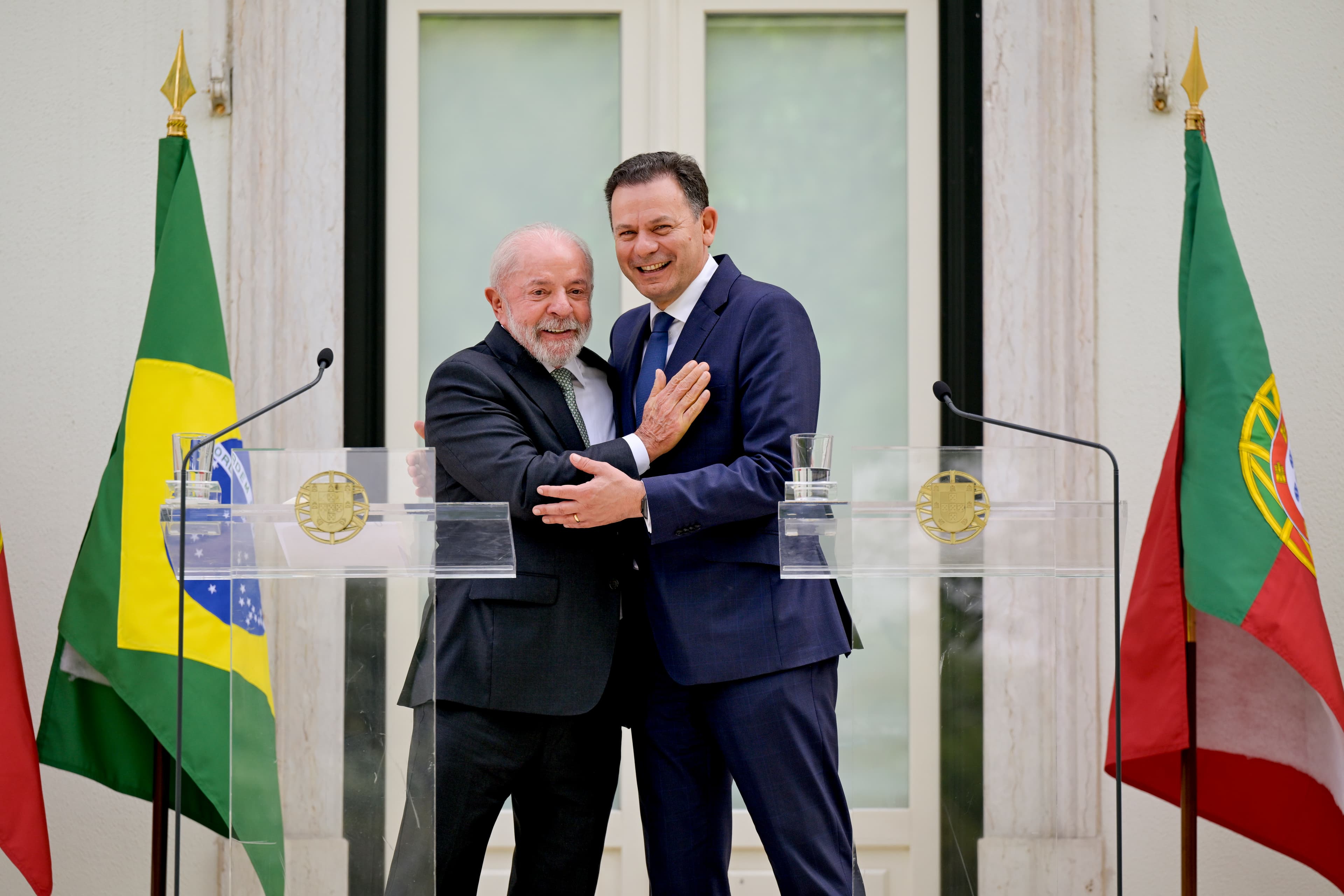 Prime Minister Luís Montenegro hosts the President of Brazil Luís Lula da Silva during his official visit