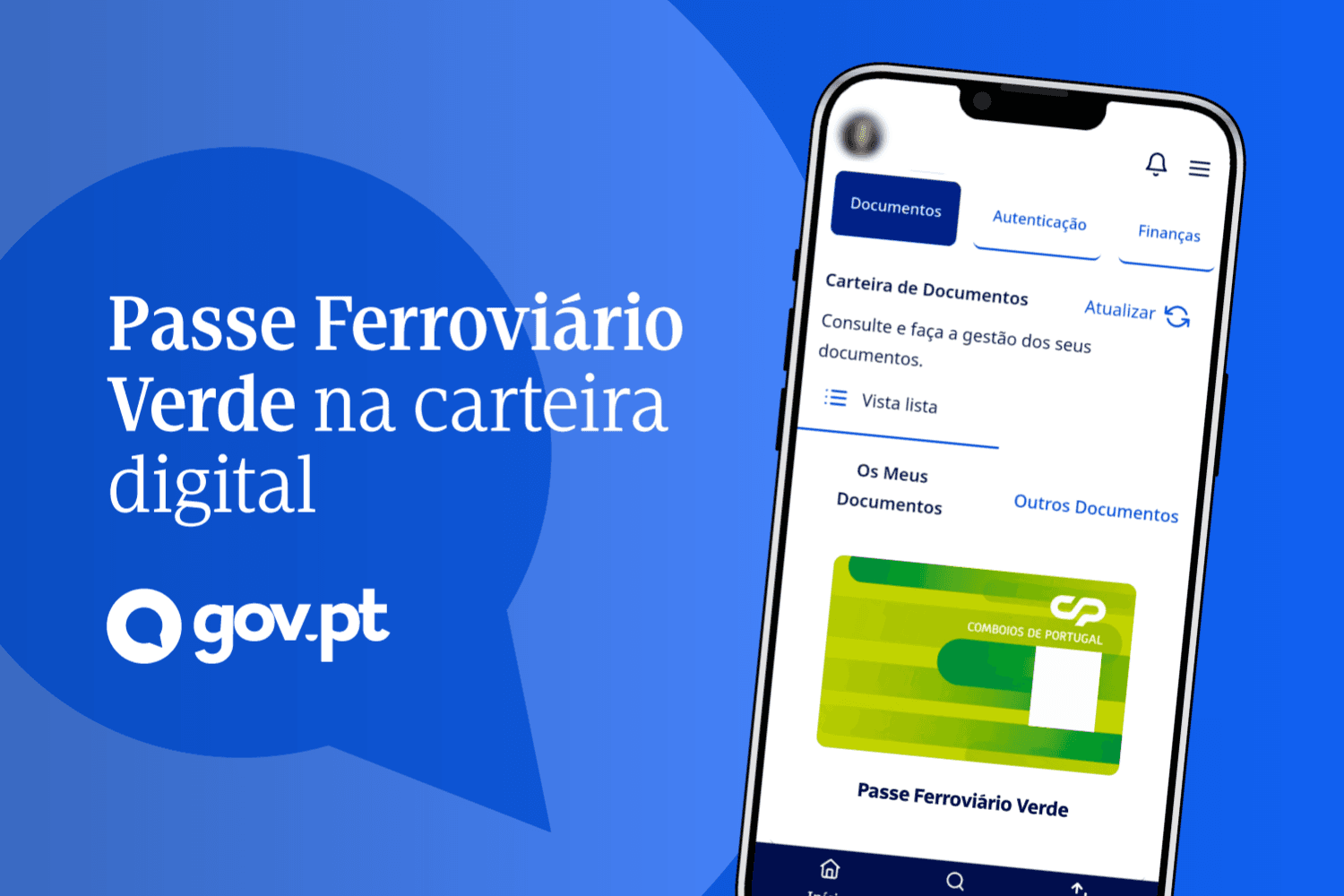 Passe Ferroviário Verde já disponível na aplicação gov.pt