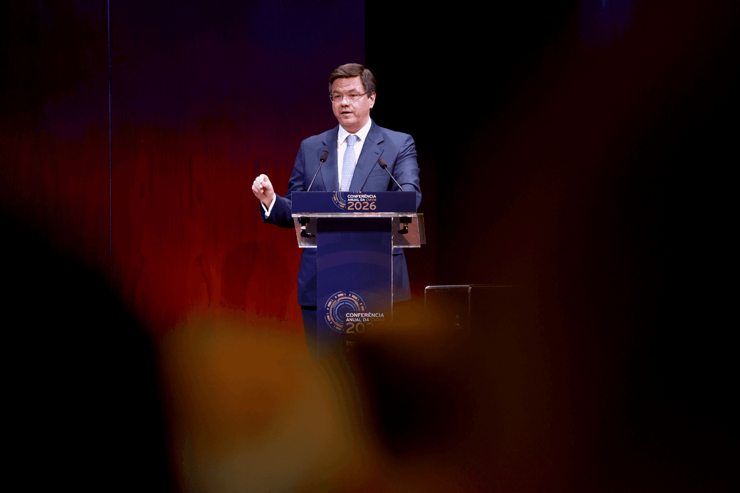 Ministro Adjunto e da Reforma do Estado, Gonçalo Matias, na Conferência Anual da Comissão do Mercado de Valores Mobiliários, Fundação Calouste Gulbenkian, Lisboa, 27 de maio de 2026 (Diana Quintela)